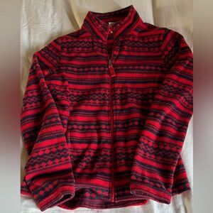 Merona Red and Black Womens Fleece  Sweater